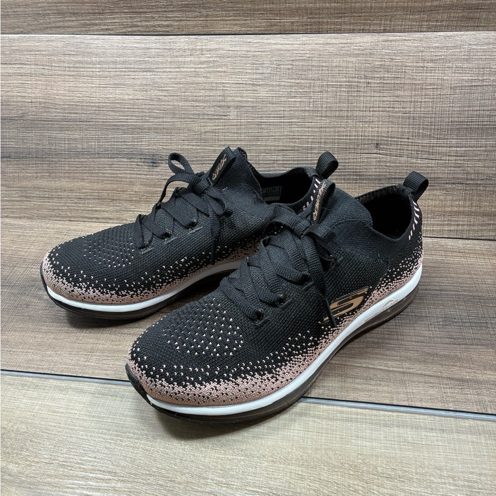 Black and Pink Athletic Sneakers